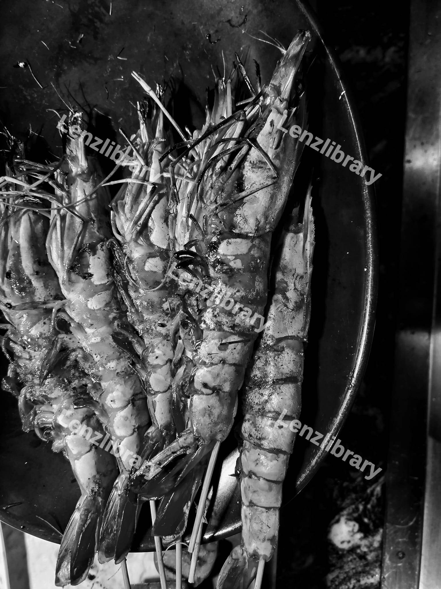 Prawns to be cooked